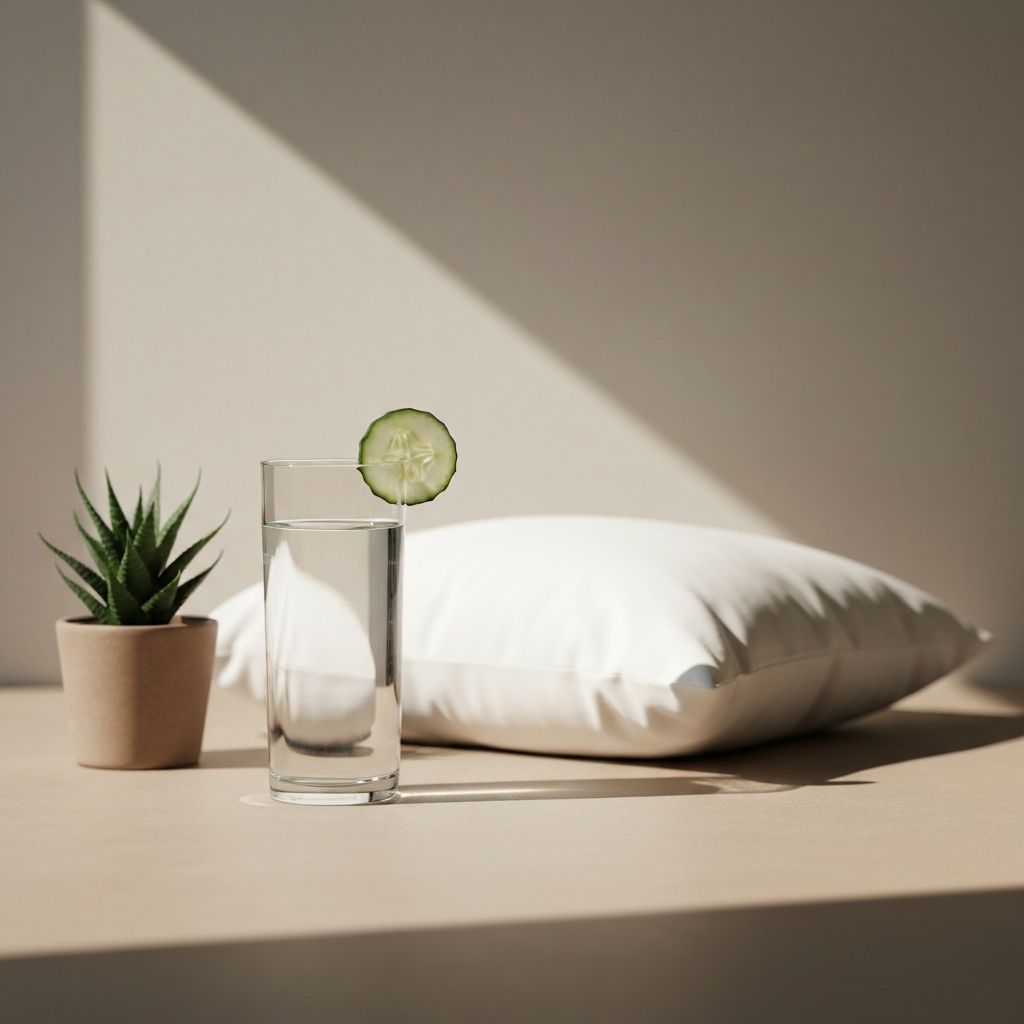 Glass of water with fresh ingredients